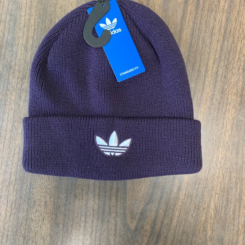 Adidas Dark Purple Knit Beanie